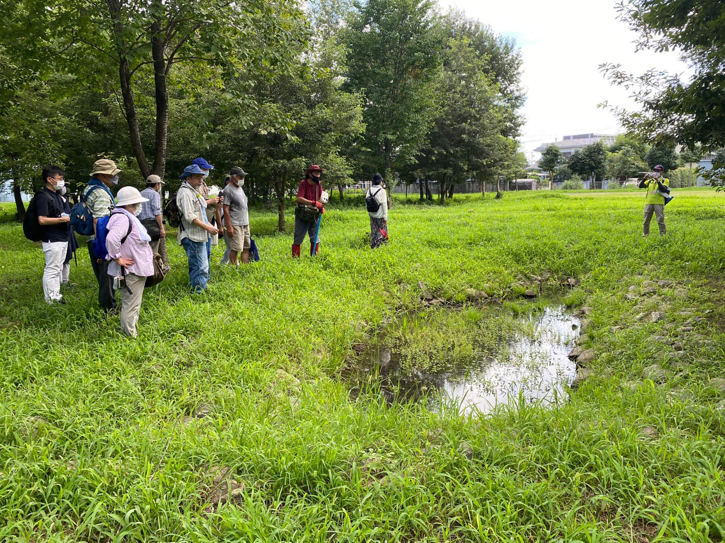 アズマヒキの池を視察
