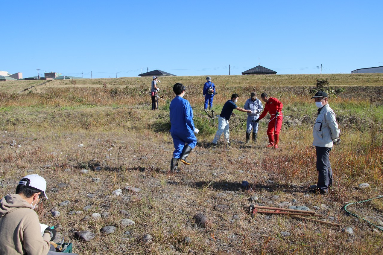 実施内容と区画の確認